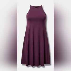 Torrid Womens Trapeze Dress Size 1X, 14 - Winter Bloom, Purple